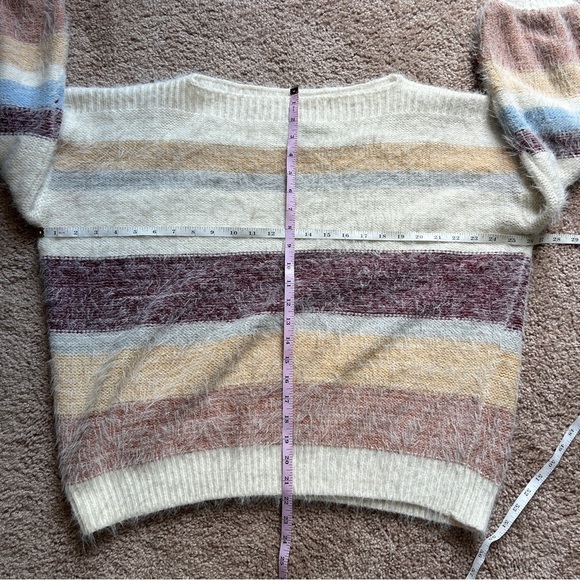 Lumiere Gentle Fawn Cozy Ivory Multicolor Striped Hilda Sweater Size Large - Picture 9 of 12